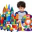 Stacking Toys Color Tiles for Kids, Colorful Educational Building and Sorting Toy Set, 3D Construction Magnetic Building Tiles & Blocks Set