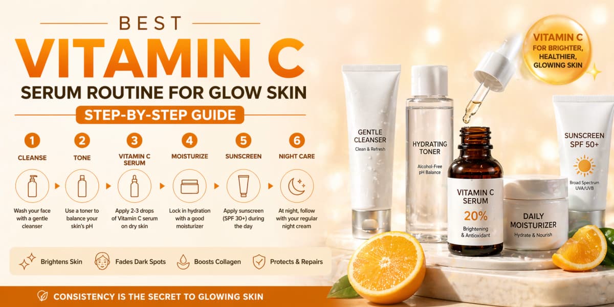 Best Vitamin C Serum Routine for Glow Skin (Step-by-Step Guide)
