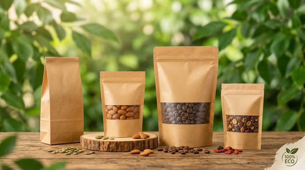 Kraft Paper Bags, Kraft Paper Stand Up Pouches & Kraft Bags with Windows: The Complete Packaging Solution