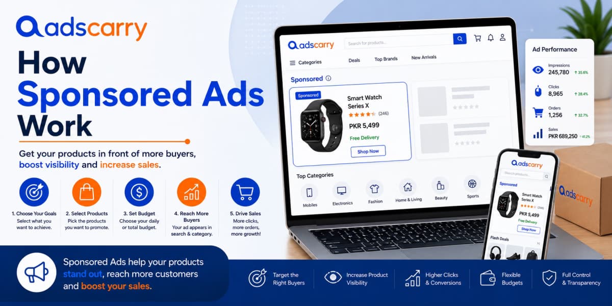 How Sponsored Ads Work on Adscarry: A Complete Guide to Marketplace Advertising