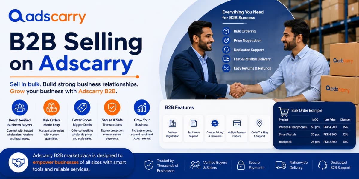 B2B Selling on Adscarry: The Complete Guide to Wholesale Selling Online