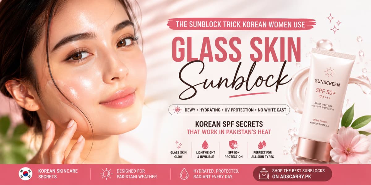 The Sunblock Trick Korean Women Use to Get Glass Skin — And It Works in Pakistan's Heat